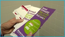 Scottish Bowel Cancer Screening kit including the FOB test and information leaflets